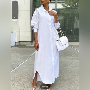 Everyday White Collar Dress Shirt